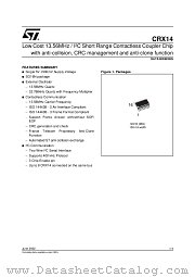 CRX14-MQ/XX datasheet pdf ST Microelectronics