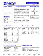 AG403-86PCB datasheet pdf WJ Communications