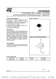 STD22NM20N datasheet pdf ST Microelectronics