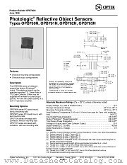 OPB772T datasheet pdf Optek Technology