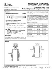 CD74HCT4351EE4 datasheet pdf Texas Instruments
