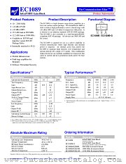EC1089 datasheet pdf WJ Communications