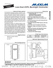 MAX8722 datasheet pdf MAXIM - Dallas Semiconductor