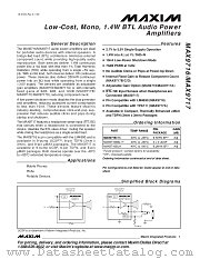 MAX9717DEUA datasheet pdf MAXIM - Dallas Semiconductor