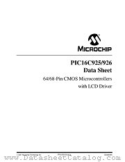 PIC16LC925T-T/L datasheet pdf Microchip