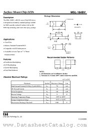 MSL-194BV datasheet pdf Unity Opto Technology