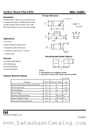 MSL-154BV datasheet pdf Unity Opto Technology