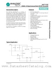 AAT1152IKS-1.5-T1 datasheet pdf ANALOGIC TECH