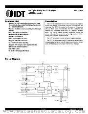 IDT77105L25TFI datasheet pdf IDT