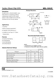 MSL-194UG datasheet pdf Unity Opto Technology