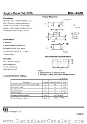 MSL-174UG datasheet pdf Unity Opto Technology
