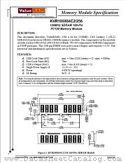 KVR100X64C2/256 datasheet pdf Kingston Technology