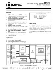 MT8976AP datasheet pdf Mitel Semiconductor