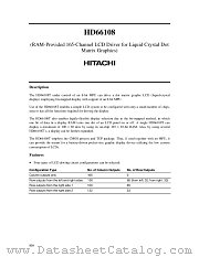 HD66108TB0 datasheet pdf Hitachi Semiconductor