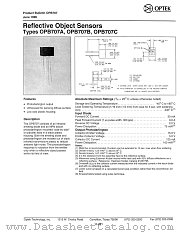 OPB707B datasheet pdf Optek Technology