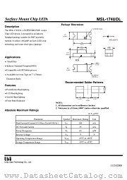 MSL-174UOL datasheet pdf Unity Opto Technology