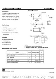 MSL-174SO datasheet pdf Unity Opto Technology