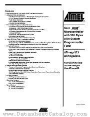 ATMEGA323L datasheet pdf Atmel