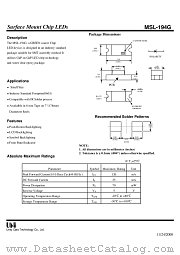 MSL-194G datasheet pdf Unity Opto Technology