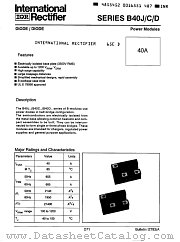 B40D80 datasheet pdf International Rectifier