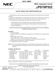 UPD78P322K datasheet pdf NEC