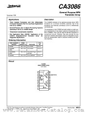 CA3086M datasheet pdf Intersil