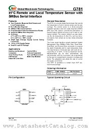 G781 datasheet pdf Global Mixed-mode Technology