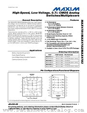 MAX4781ETE datasheet pdf MAXIM - Dallas Semiconductor