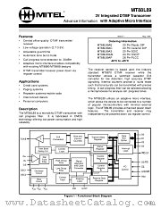 MT88L89AE datasheet pdf Mitel Semiconductor