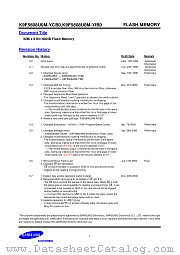 K9F5608U0M datasheet pdf Samsung Electronic