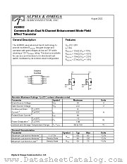 AO8802 datasheet pdf Alpha & Omega Semiconductor