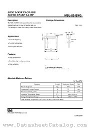 MSL-824SYG datasheet pdf Unity Opto Technology