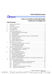 W39V040BQ datasheet pdf Winbond Electronics