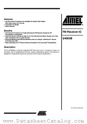 U4065B-AFL3 datasheet pdf Atmel