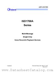 ISD1700A datasheet pdf Winbond Electronics