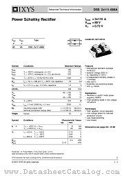 DSS2X111-008A datasheet pdf IXYS Corporation