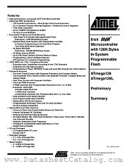 ATMEGA128-16AC datasheet pdf Atmel