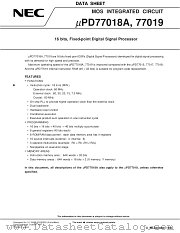 UPD77018AGC datasheet pdf NEC