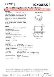 ICX055BAK datasheet pdf SONY