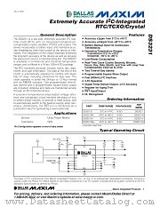 DS3231SN datasheet pdf MAXIM - Dallas Semiconductor