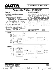 CS8402A-IS datasheet pdf Crystal Semiconductor Corporation