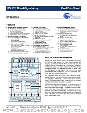 CY8C24794-SPPVX datasheet pdf Cypress