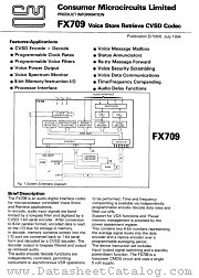 FX709J datasheet pdf CONSUMER MICROCIRCUITS LIMITED
