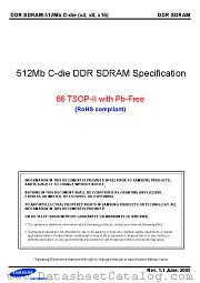 K4H511638C-ULB0 datasheet pdf Samsung Electronic