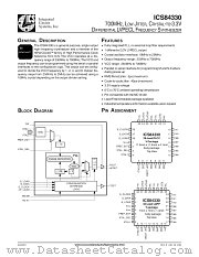 ICS84330BYLNT datasheet pdf Integrated Circuit Systems