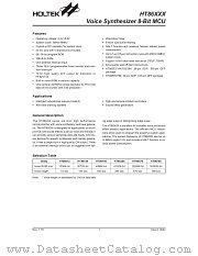 HT86768 datasheet pdf Holtek Semiconductor