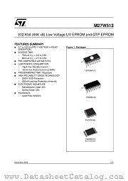 M27W512-150K6E datasheet pdf ST Microelectronics