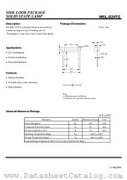 MSL-824TG datasheet pdf Unity Opto Technology