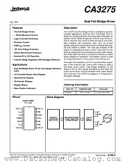 CA3275E datasheet pdf Intersil