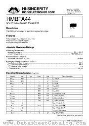 HMBTA44 datasheet pdf Hi-Sincerity Microelectronics